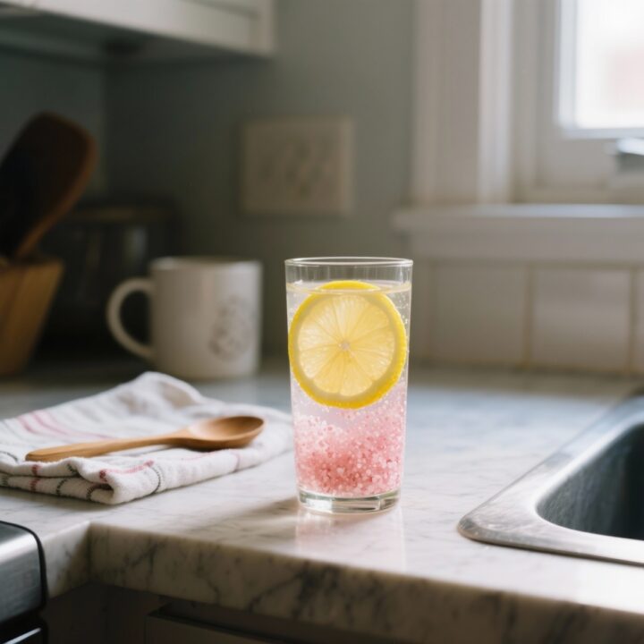 Pink Himalayan salt lemon water recipe for wellness