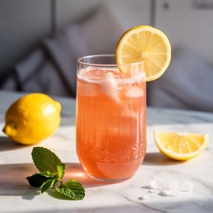 Low sugar pink Himalayan salt electrolyte drink recipe