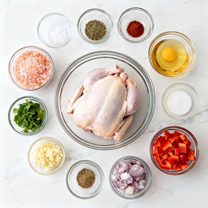 Himalayan pink salt chicken recipe fresh ingredients for brining