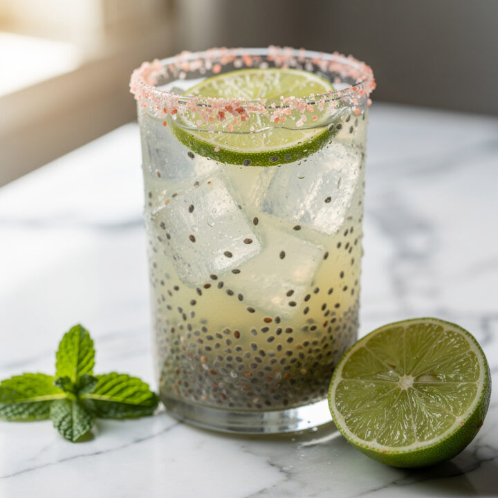 Ingredients for Chia Hydration with Pink Salt & Lime