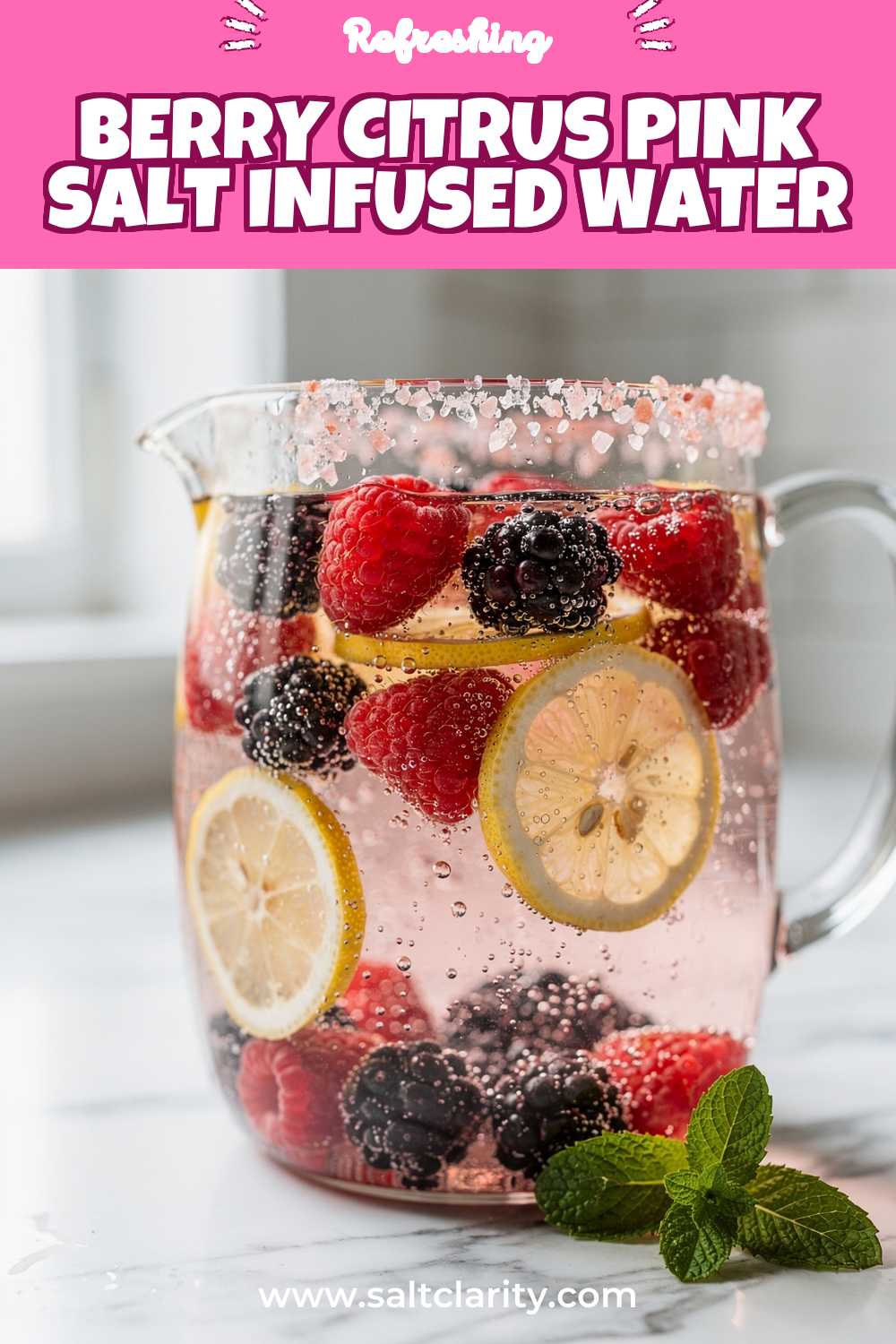 Storage and leftovers for Berry Citrus Pink Salt Infused Water