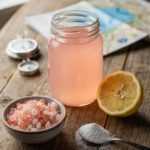 DIY pink Himalayan salt electrolyte drink recipe for altitude hiking hydration.
