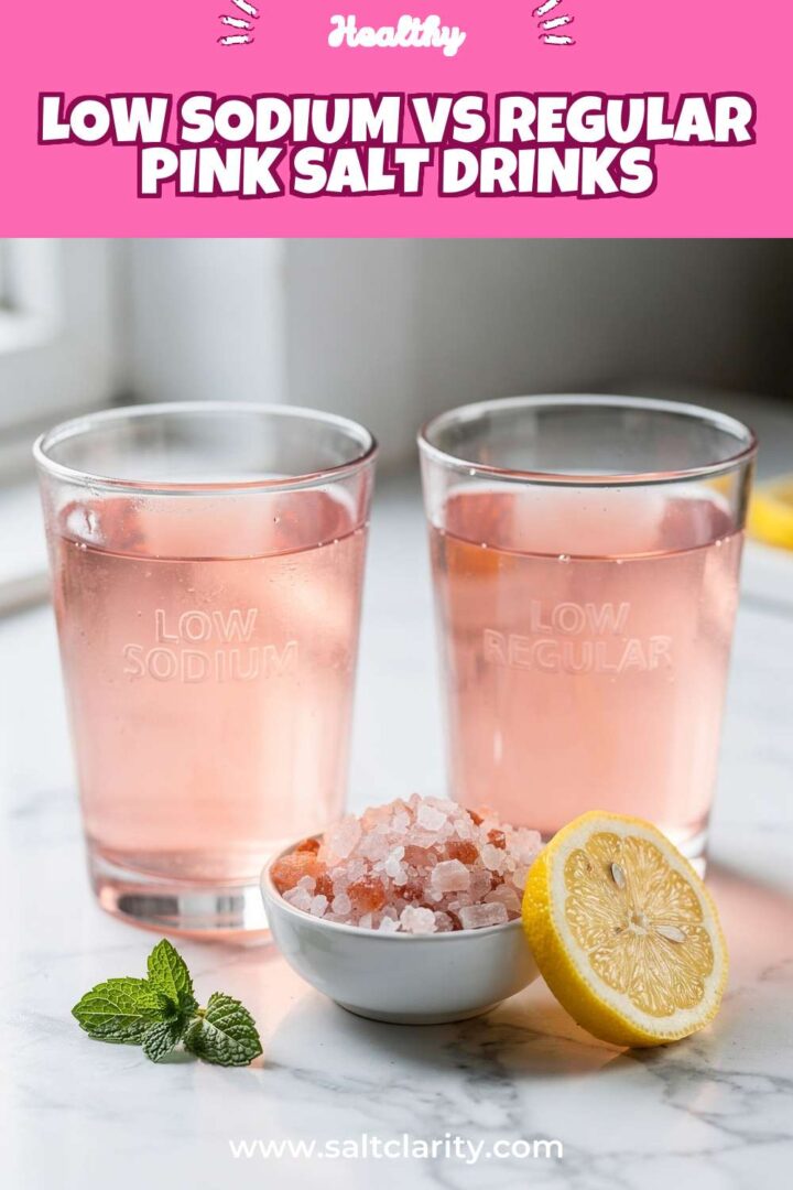 Storage and leftovers for Low Sodium vs Regular Pink Salt Drinks