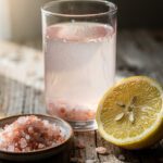 Pink Salt Reset Day recipe features a glass of Himalayan salt water with lemon