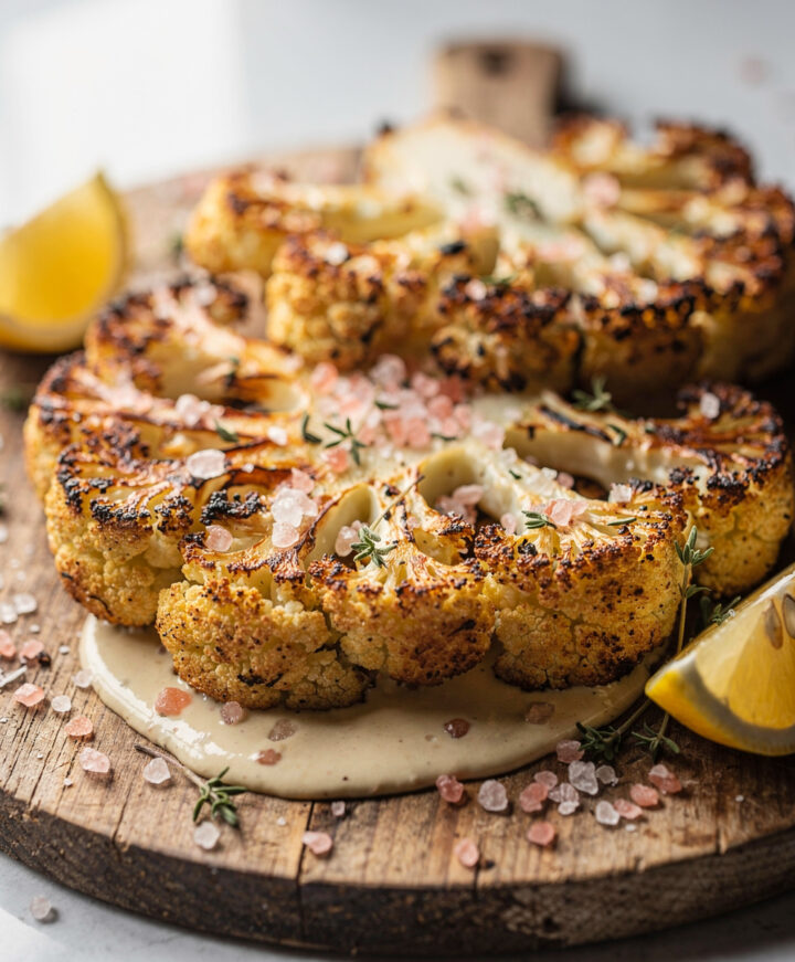 Pink Salt Roasted Cauliflower Steaks featured image