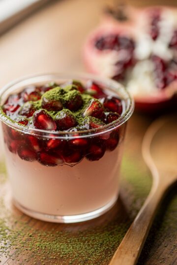 Dr. William Li's golden gelatin cubes recipe with fresh berries and mint.