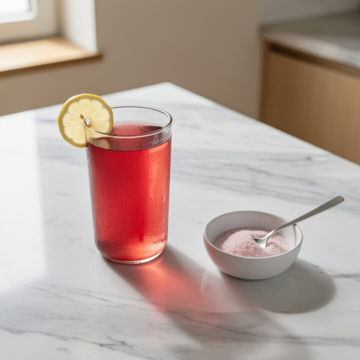 Ingredients for cortisol detox recipes with pink salt
