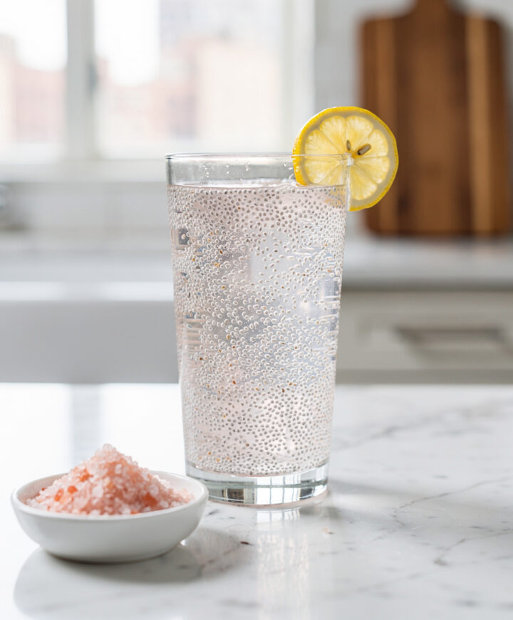 chia seed water with pink salt featured image