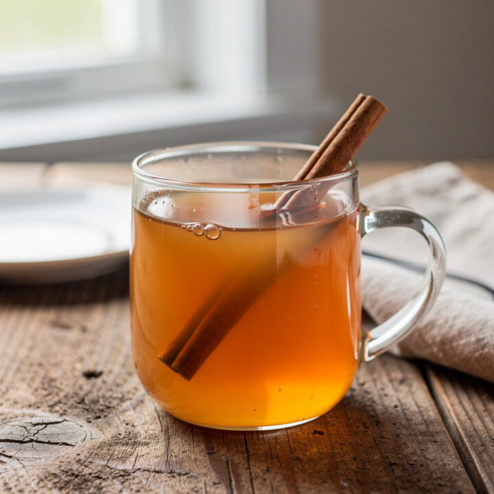 Warm gelatin apple cider with cinnamon for weight loss.