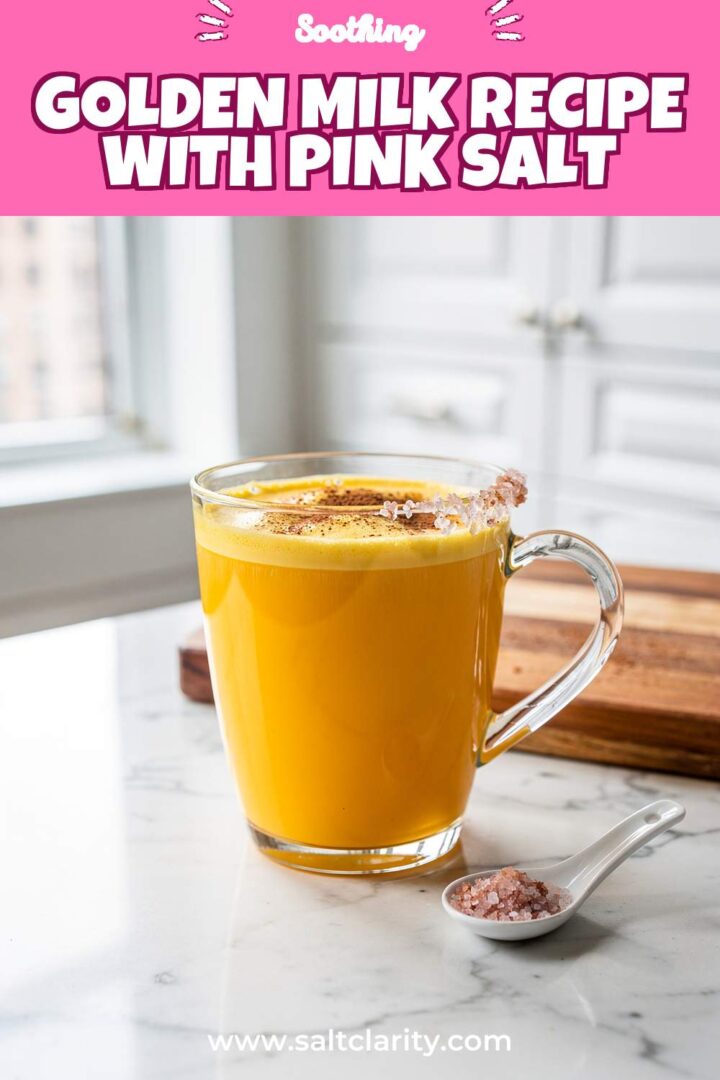 Storage and leftovers for golden milk recipe with pink salt