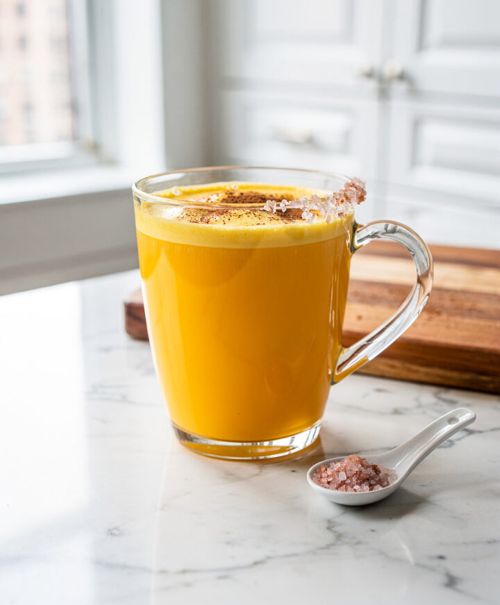 golden milk recipe with pink salt featured image