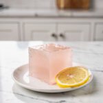 ice gelatin cubes in bright modern NYC kitchen