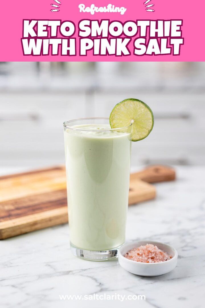 Storage and leftovers for keto smoothie with pink salt
