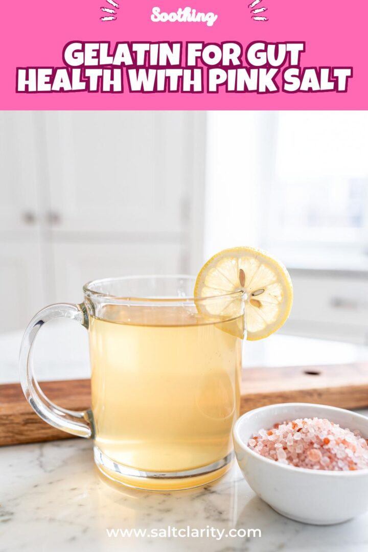 Storage and leftovers for gelatin for gut health with pink salt
