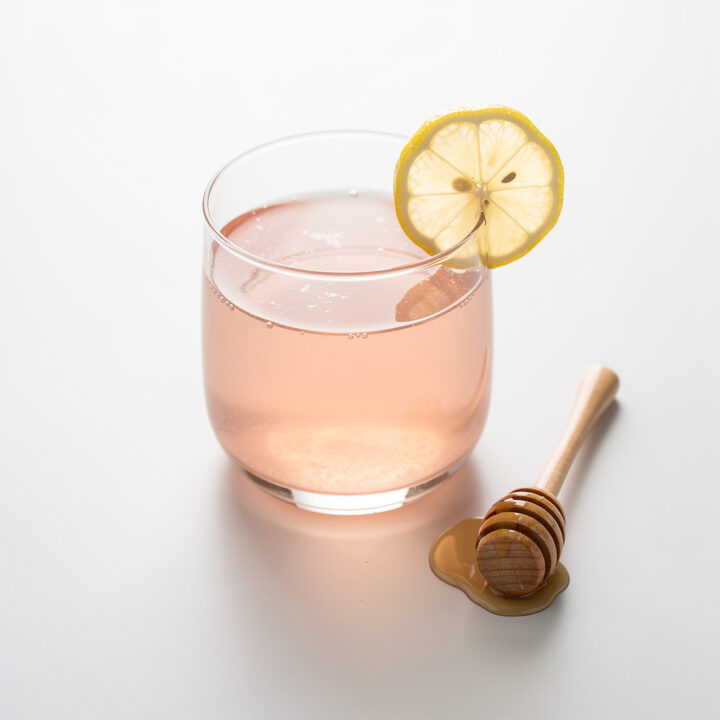 Pink salt for neuropathy drink variation, warm lemon water with a light honey drizzle
